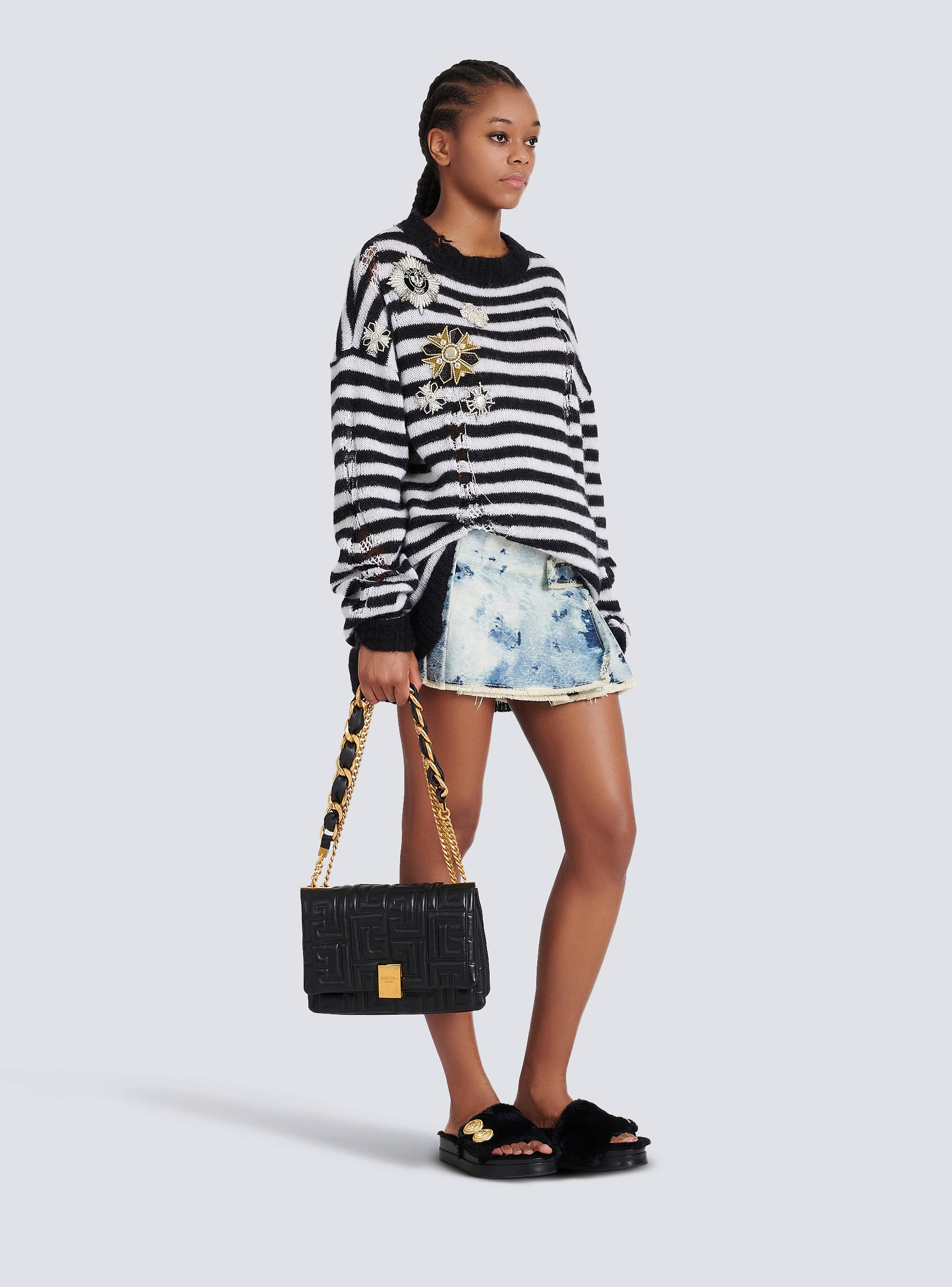 Balmain メディアム 1945 キルティング ソフトミディアムバッグ - Women | BALMAIN