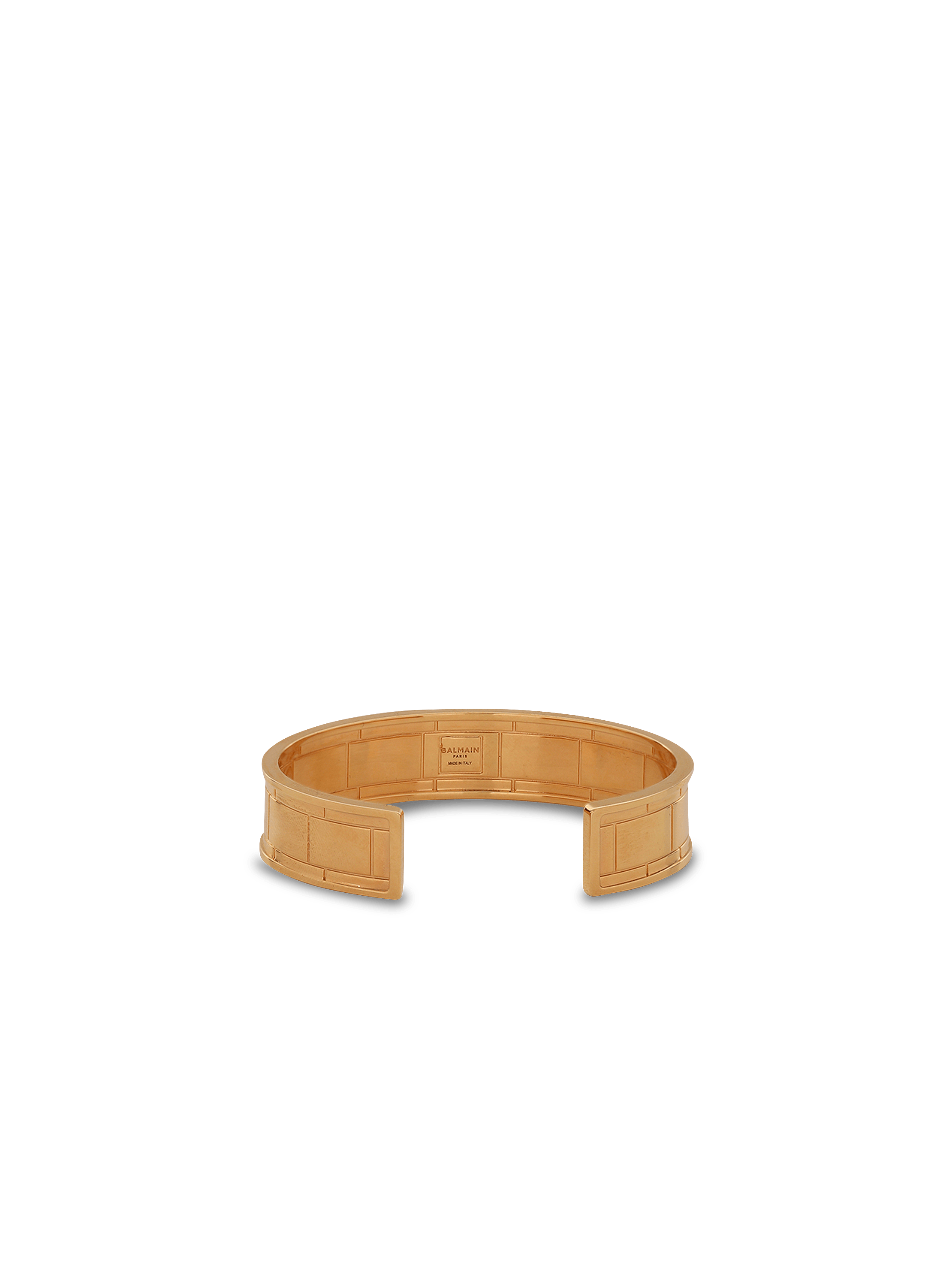 BALMAIN  バルマン　ブレスレット　ロゴゴールドカフブレスレット ゴールドトーン ブラス カフブレスレット Balmainロゴ - Women