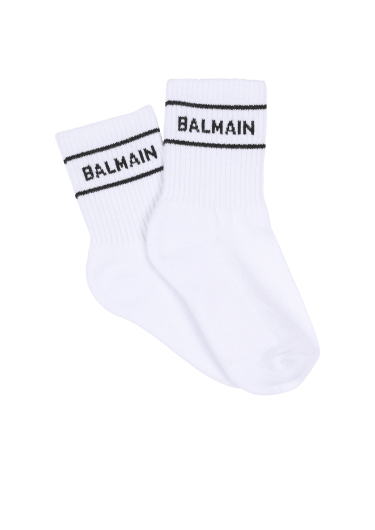Cotton socks with Balmain logo