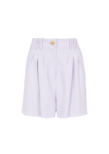 Flared crepe shorts