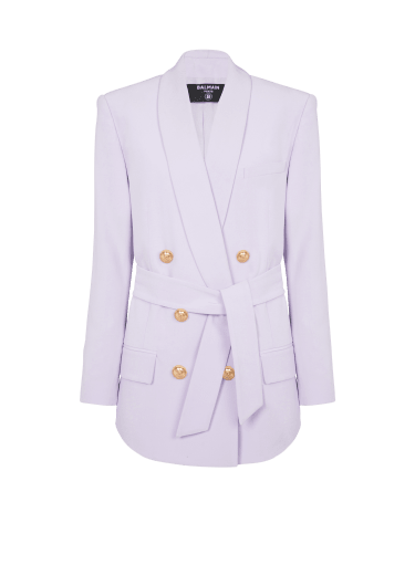 Crepe jacket with shawl collar