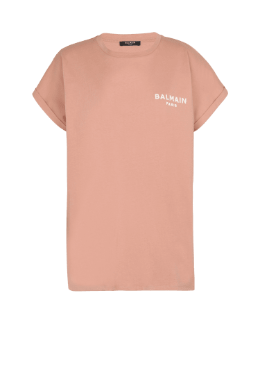 Camiseta de algodón ecológico con el logotipo de Balmain estampado
