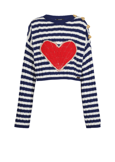 Valentine's Day printed knit jumper