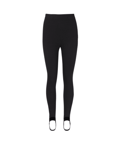 Eng anliegende Hose aus Stretch-Grain-de-Poudre