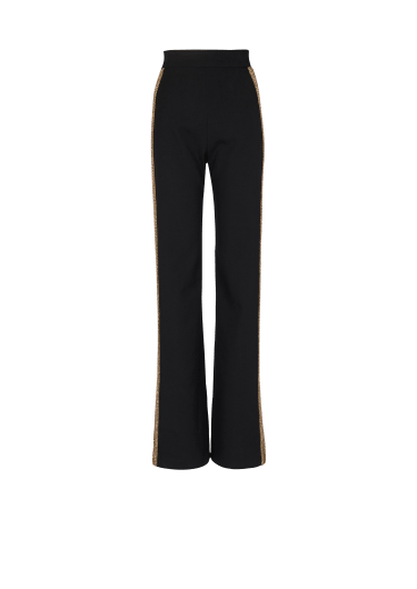 Pantalon de smoking en laine brodé