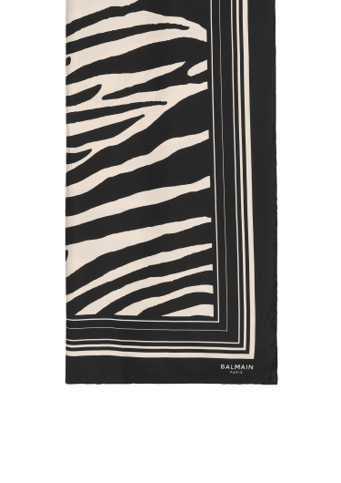 Seidenschal mit Zebramuster