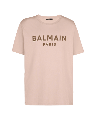T-shirt Balmain Couleur Camel (beige) - Taille M, 100% Coton, Neuf Avec étiquettes - Pour Homme