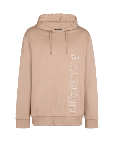 Embossed Balmain logo hoodie