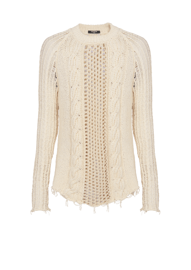 Unstructured knitted jumper
