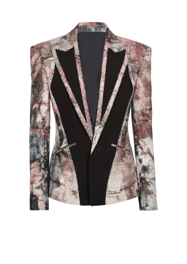 Pastel print cut-out jacket