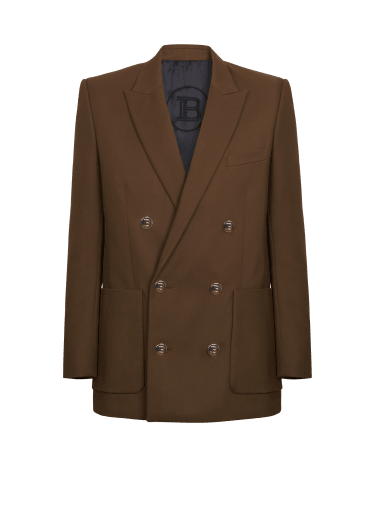 Twill jacket with monogram buttons
