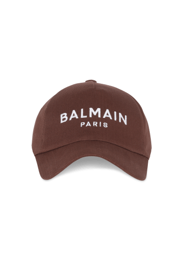 Gorra de algodón con bordado Balmain