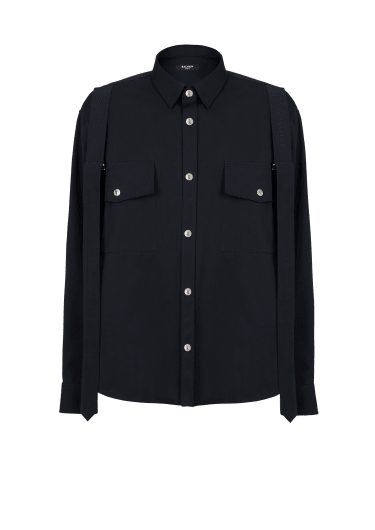 Cotton shirt with strap