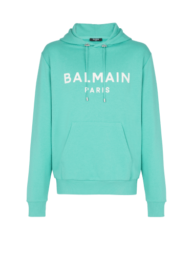 Balmain巴尔曼标志印花棉质连帽运动衫