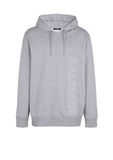 Balmain巴尔曼反光标志环保设计棉质连帽运动衫