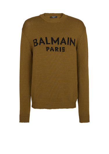 Jersey de lana con logotipo de Balmain Paris