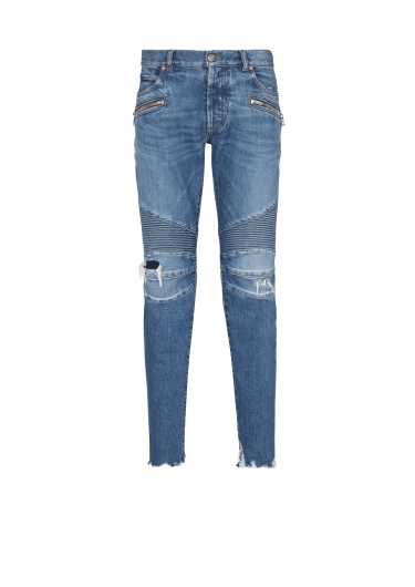 Slim-fit cotton jeans