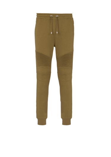 Pantaloni da jogging in cotone con logo Balmain stampato