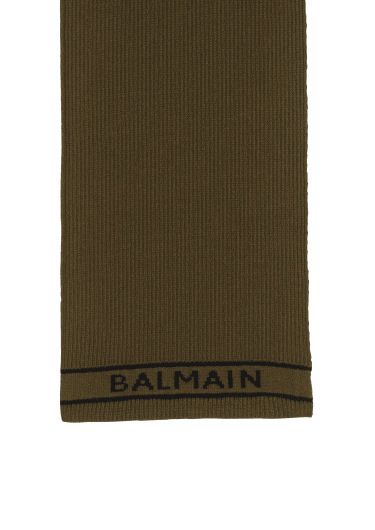 Wool scarf with Balmain logo