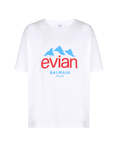 Balmain x Evian - Camiseta con logotipo 