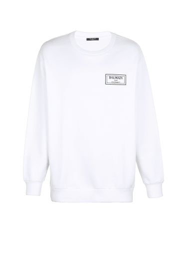 Sweatshirt mit Aufnäher aus Kautschuk