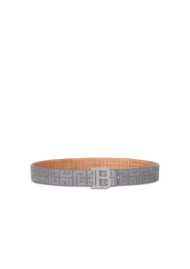 Cinturón B-Belt de piel perforada con monograma