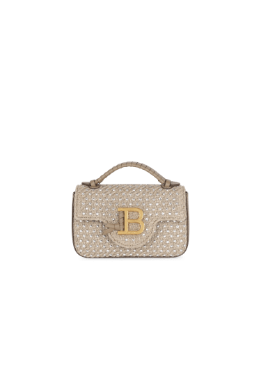 B-Buzz Mini raffia bag with rhinestones
