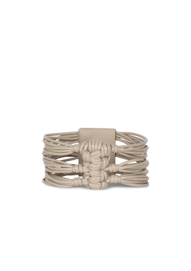 Braided belt with snap fastening