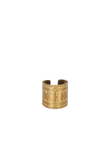 Zodiaque ring in engraved brass