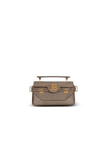 Tasche B-Buzz 19 aus Leder mit eingeprägtem Krokodilmuster