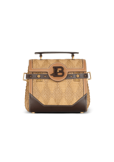 Tasche B-Buzz 23 aus Leder und Raffiabast
