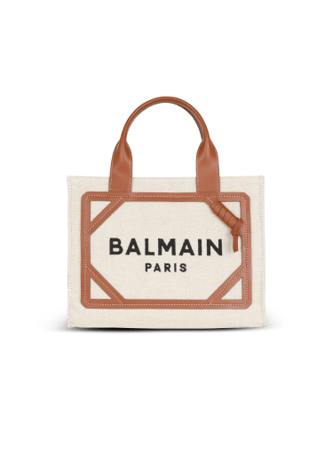 BALMAIN B-Army Woven Raffia Shoulder Bag Natural Fuchsia – Past