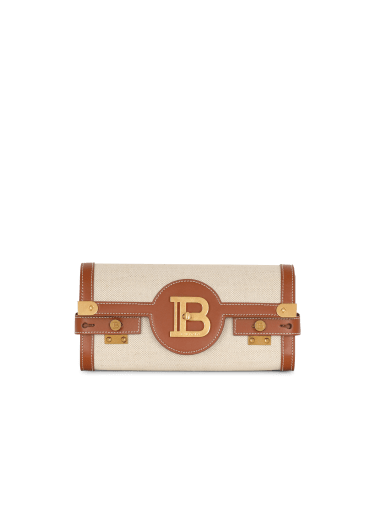 B-Buzz 23 leather and canvas clutch bag