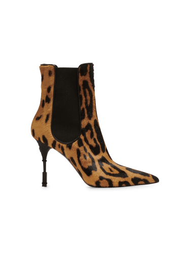 Stiefeletten Moneta aus Leder mit Leoparden-Print