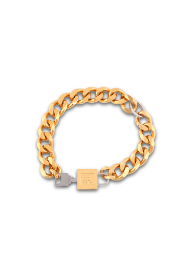 Brass padlock necklace