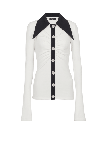 Jersey shirt-effect polo