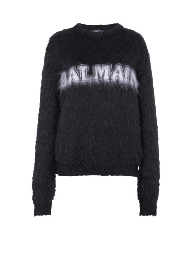 Balmain Pullover aus gebürstetem Mohair-Jacquard