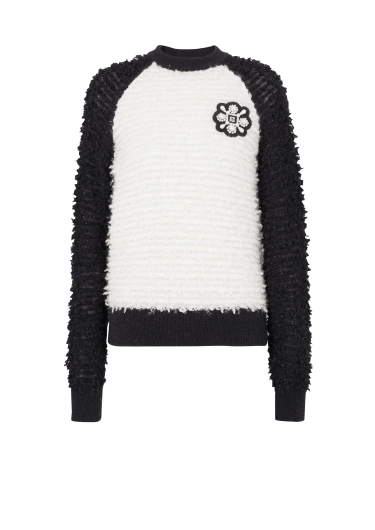 Lurex textured tweed jumper
