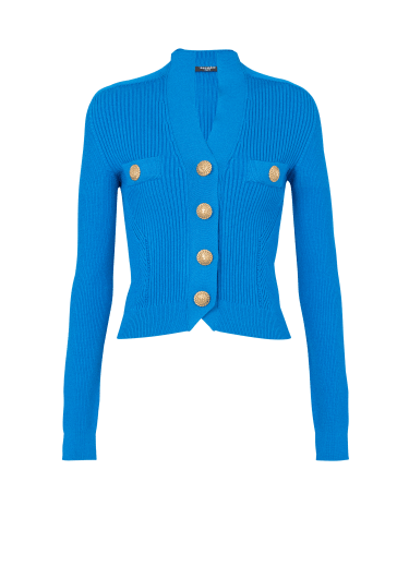 Ribbed knit cardigan