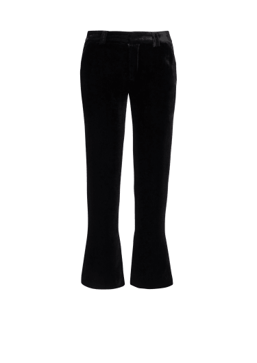 Balmain Women Ruffled Crepe & Lace Pants ($5,215) ❤ liked on
