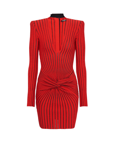 Draped knit dress