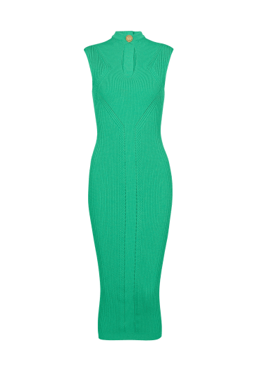 Ribbed knit midi dress