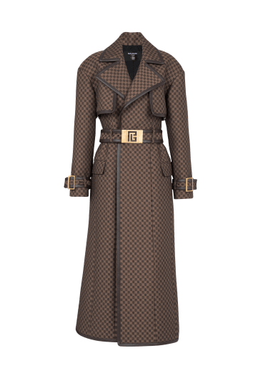 Mini monogram jacquard trench coat