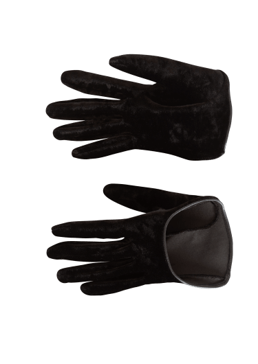 Short velvet gloves