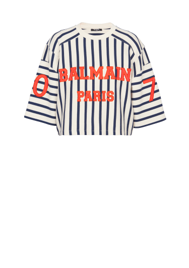 Balmain ベースボール クロップドTシャツ