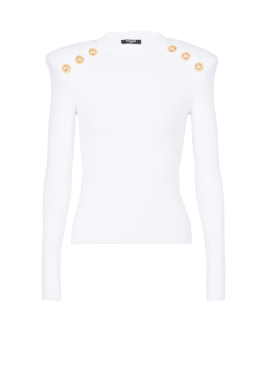 Pull 6 boutons en maille fine