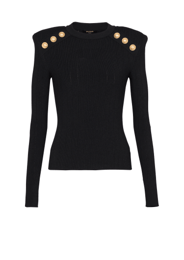 Fine knit 6-button jumper