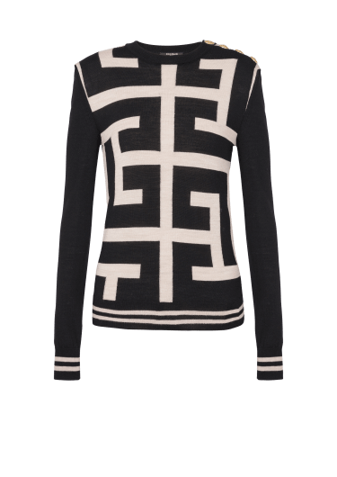Pull en maille maxi monogramme