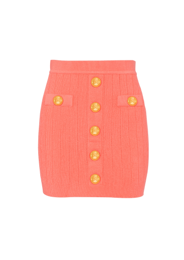 Knit skirt with buttons