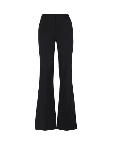 Flared trousers with creases